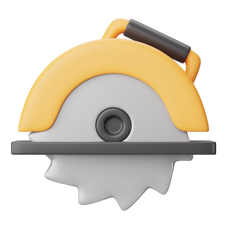 Foto ilustração de elementos de serra circular png 3d de fundo transparente