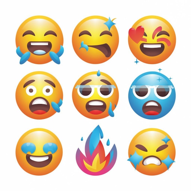 Ilustração de emoji em fundo branco