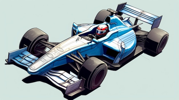 Ilustração de F1 Bolid Generative AI