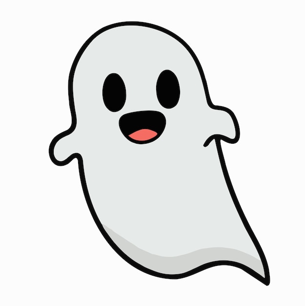 Ilustração de fantasma de halloween bonito desenho animado fantasma de halloween