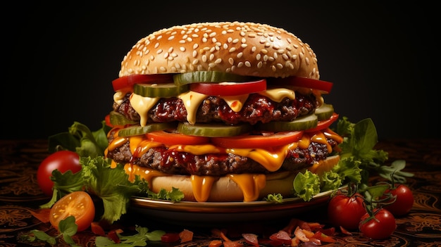 ilustração de fast food HD 8k papel de parede imagem fotográfica