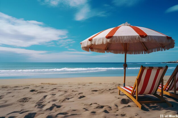 Foto ilustração de férias perfeitas na praia