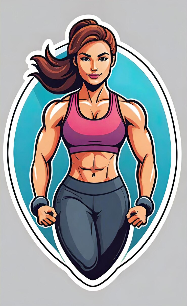 Foto ilustração de fitness logotipo de fitness fundo de fitness mulher ilustração vetorial de fitness