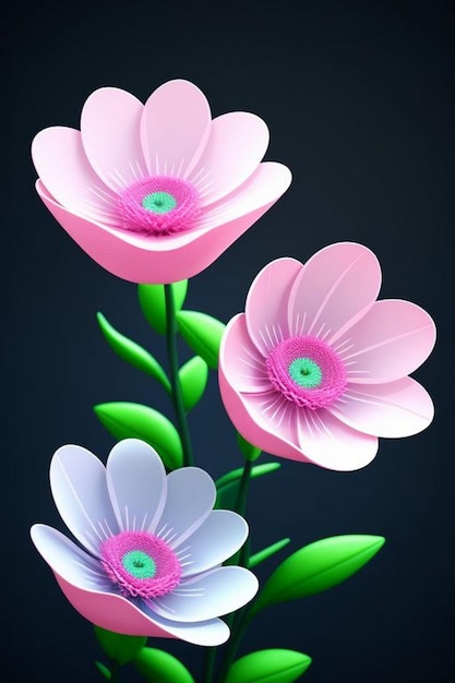 Foto ilustração de flores de primavera