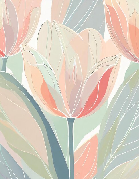 Ilustração de flores de tulipa