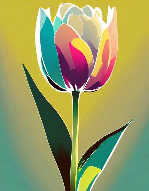 Ilustração de flores de tulipa