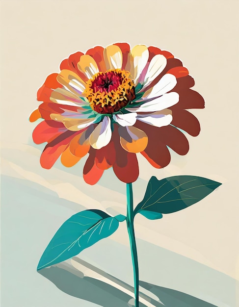 Ilustração de flores de Zinnia