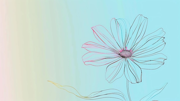 Foto ilustração de flores desenhada à mão perfeita para adicionar um toque de elegância a qualquer projeto