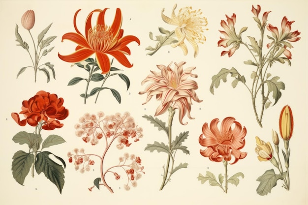 Foto ilustração de flores fascinante exibindo exquisitos ornamentos chineses do museu de south kensington