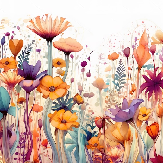 Ilustração de flores