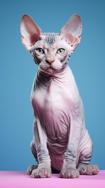 Ilustração de foto de corpo inteiro de Devon Rex