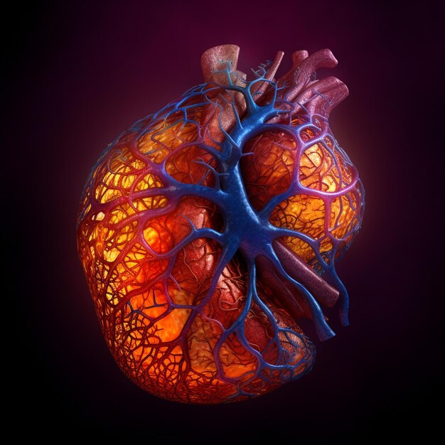 Foto ilustração de fotos de fígado humano conceito de modelo 3d
