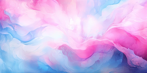 Ilustração de fundo de aquarela abstrata de cor azul-rosa pastel suave com textura de papel mármoreado líquido textura de bandeira