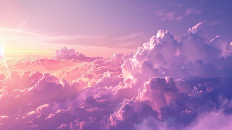 Foto ilustração de fundo de céu de nuvens gerada por ai