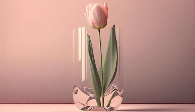 Ilustração de fundo de flores de tulipa IA generativa