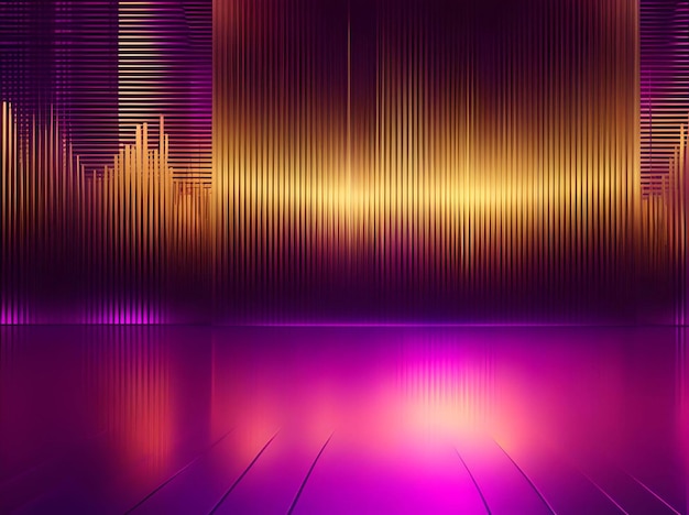 Ilustração de fundo de Neon 3D Abstract Linear Gradient Art