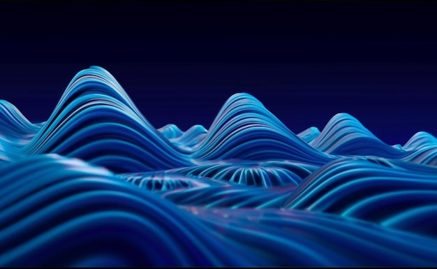 ilustração de fundo de onda azul abstrata