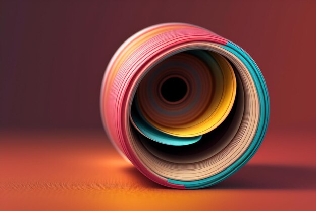 Foto ilustração de fundo de papel de parede de criação artística abstrata de cores vivas lindo modelo 3d