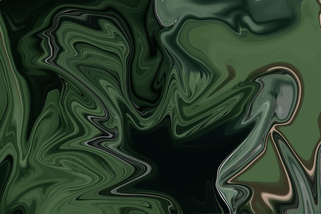 Ilustração de fundo de textura fluida verde escuro