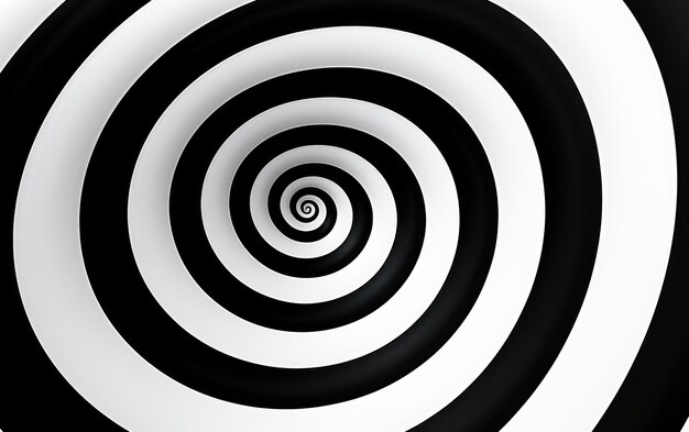 Ilustração de fundo espiral preto e branco AI GenerativexA