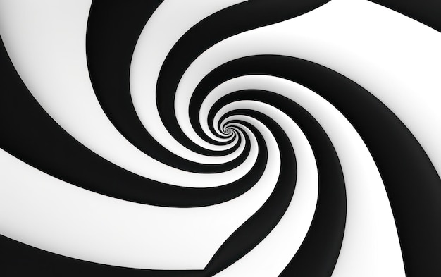 Ilustração de fundo espiral preto e branco AI GenerativexA