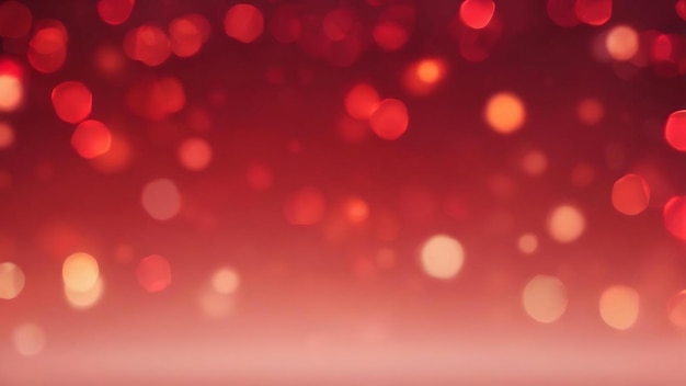 Ilustração de fundo quadrado de bokeh vermelho com espaço de cópia