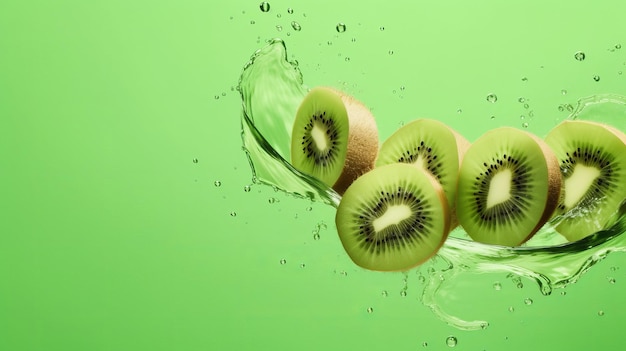 Ilustração de fundo verde Kiwi AI GenerativexA