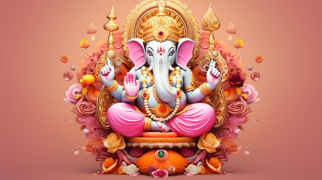 Ilustração de Ganesha Aum Hindu Diwali Índia