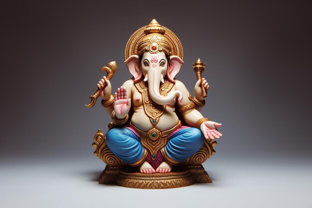 Ilustração de Ganesha Om Diwali Índia Cartão de casamento do Deus Hindu Aum