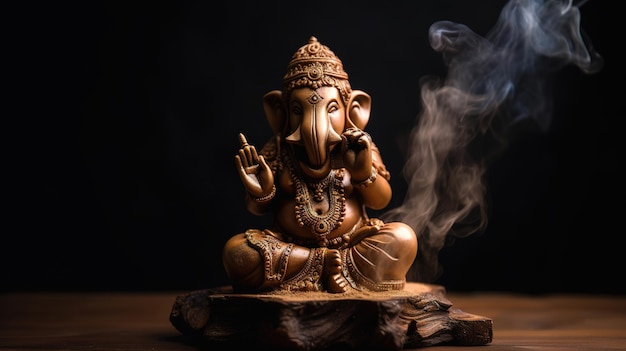 Ilustração de ganesha para ganesh chaturthi e diwali Generative ai