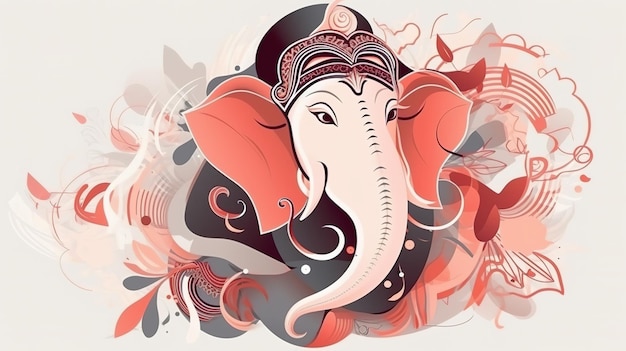 Foto ilustração de ganesha para ganesh chaturthi e diwali generative ai