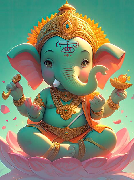 Foto ilustração de ganesha