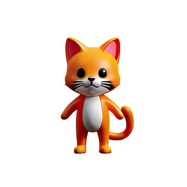 Ilustração de gato 3D