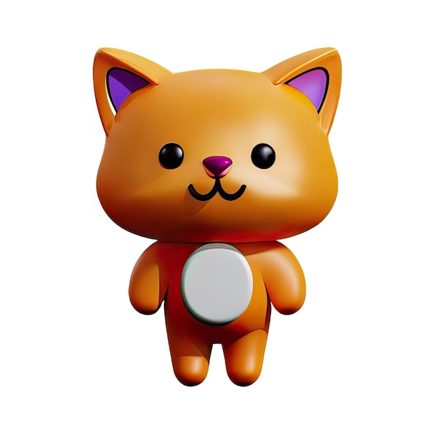 Ilustração de gato 3D