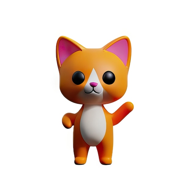 Ilustração de gato 3D