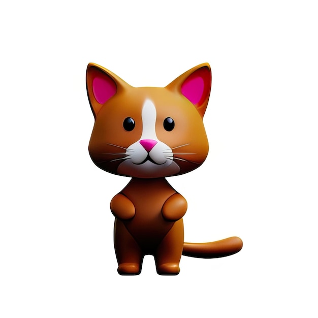 Ilustração de gato 3D