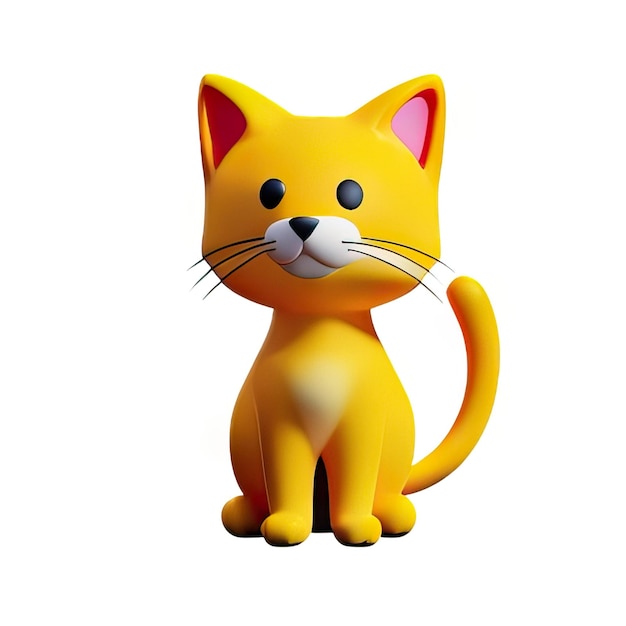 Ilustração de gato 3D