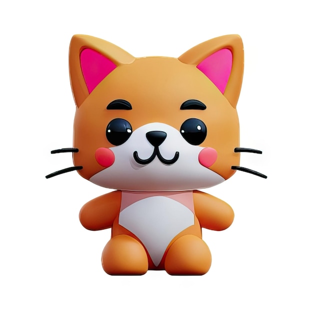 Ilustração de gato 3D