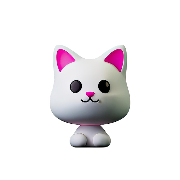 Ilustração de gato 3D