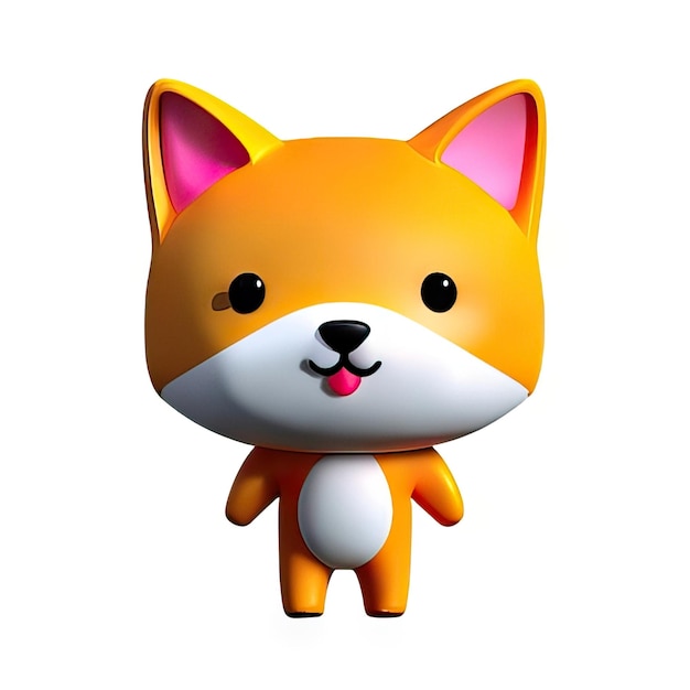 Ilustração de gato 3D