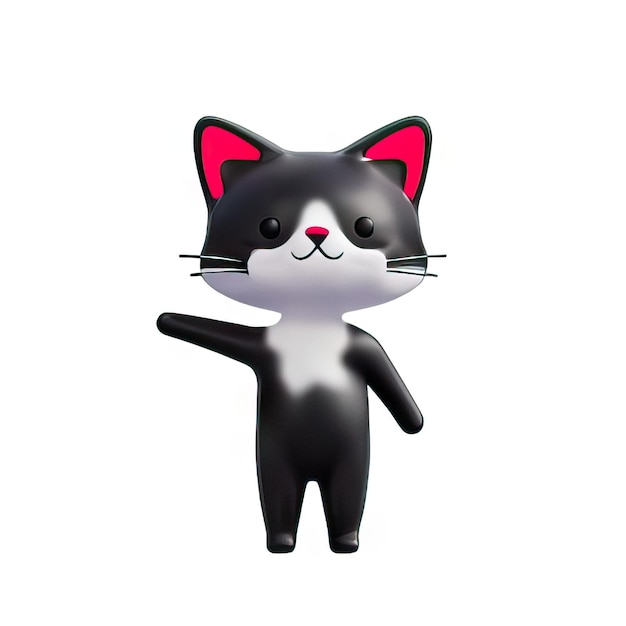 Ilustração de gato 3D