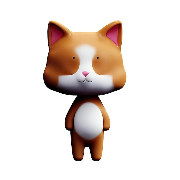 Ilustração de gato 3D