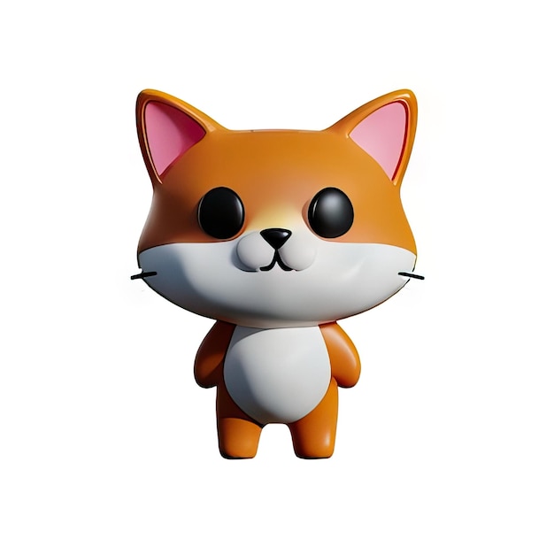 Ilustração de gato 3D