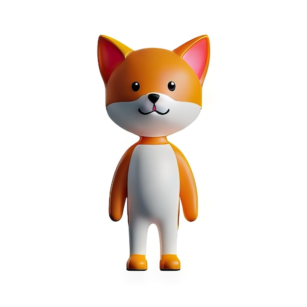 Ilustração de gato 3D