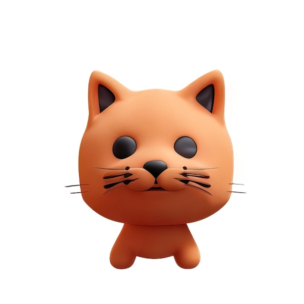 Ilustração de gato 3D