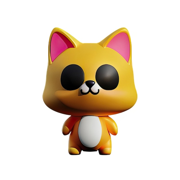 Ilustração de gato 3D