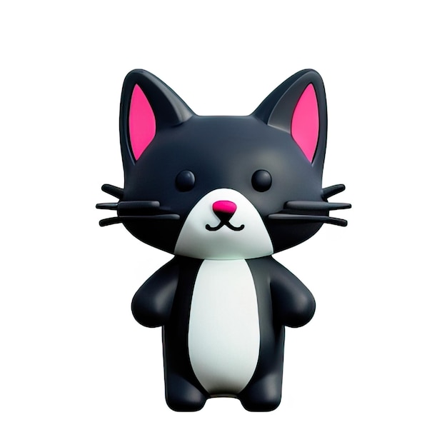 Ilustração de gato 3D