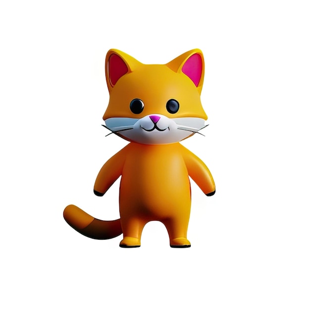 Ilustração de gato 3D