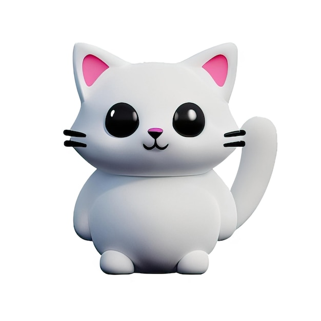 Ilustração de gato 3D