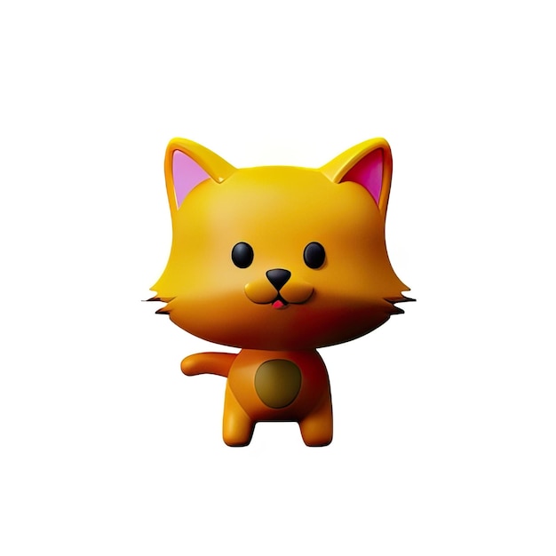 Ilustração de gato 3D